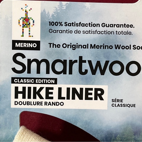 Smartwool Off White Socks Unisex HIKING Merino Wool CREW HEIGHT Unisex Large NEW - Picture 8 of 9